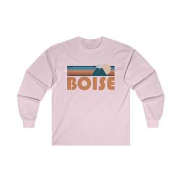 Buy light-pink Boise, Idaho Long Sleeve Shirt - Retro Unisex Boise Long Sleeve Tee