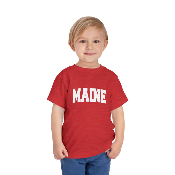 Maine Toddler Graphic Tee - Kids Maine Vacation T-Shirt