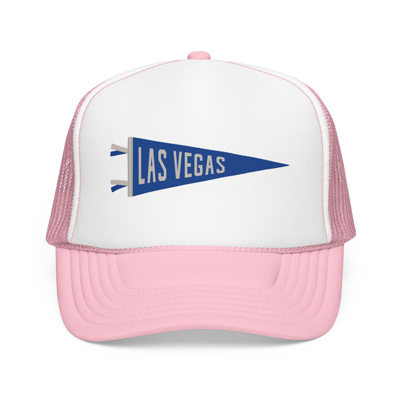 Las Vegas, Nevada Pennant Trucker Hat — Retro Flag Foam Cap