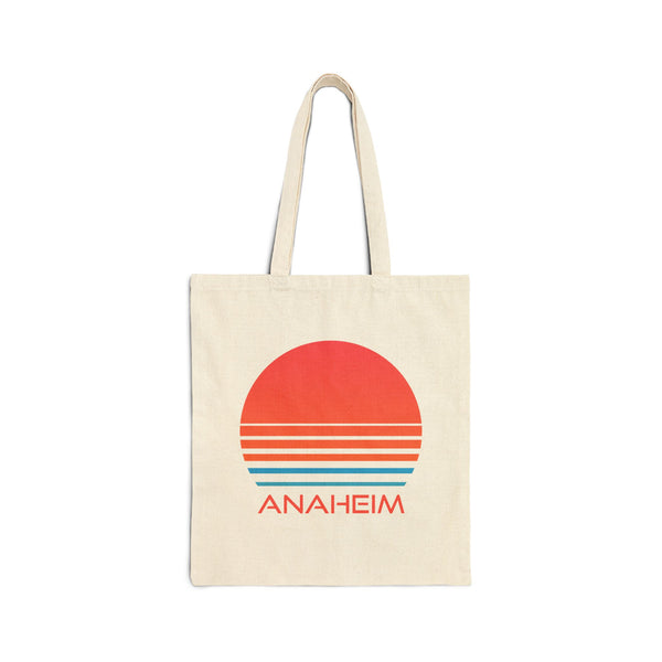 Anaheim, California Retro 80s Cotton Canvas Anaheim Tote Bag