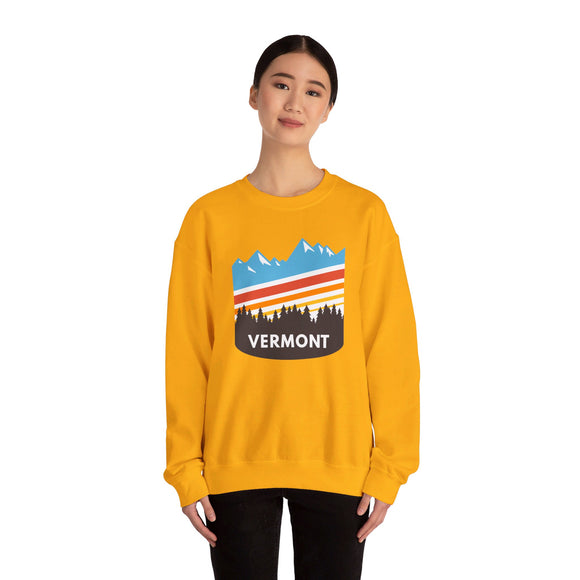 Vermont Sweatshirt - Unisex Retro Vermont Crewneck Sweatshirt