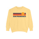 San Francisco, California Sunset Stripes Sweatshirt | Comfort Colors - 100% Cotton-1