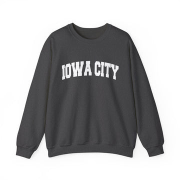 Buy dark-heather Iowa City, Iowa Sweatshirt - Unisex Graphic Crewneck