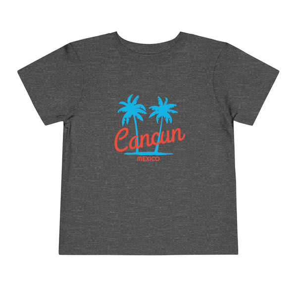 Cancun, Mexico Toddler T-Shirt - Retro Palm Tree Toddler Cancun Shirt