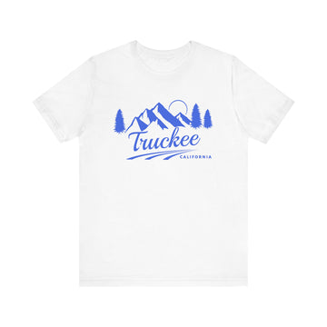 Buy white Truckee, California T-Shirt - Retro Mountain Unisex Truckee Shirt - Pine Mountain Script