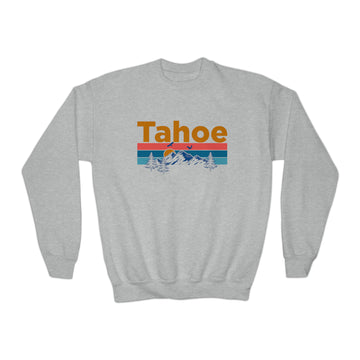 Buy sport-grey Lake Tahoe, California Youth Sweatshirt - Unisex Kid's Lake Tahoe Crewneck Sweatshirt