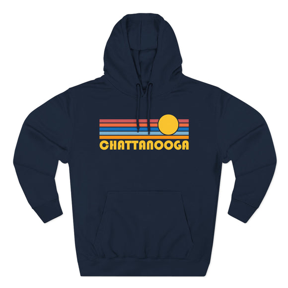 Premium Chattanooga, Tennessee Hoodie - Retro Sun Unisex Sweatshirt