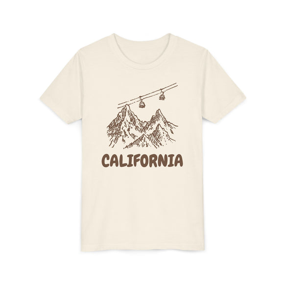 California Youth T-Shirt — Vintage Gondola Ski Mountain Tee