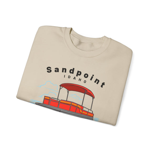 Sandpoint, Idaho Sweatshirt - Pontoon Boat Sweatshirt
