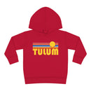 Tulum, Mexico Toddler Hoodie - Retro Sunrise Unisex Tulum Toddler Sweatshirt-4