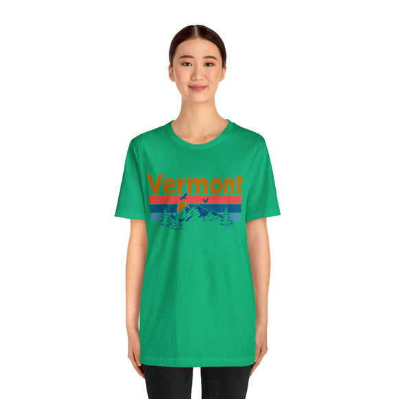 Vermont T-Shirt - Mountain Sunset Unisex Vermont Shirt