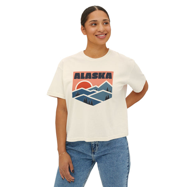 Women's Alaska Boxy Graphic Tee - Slightly Cropped