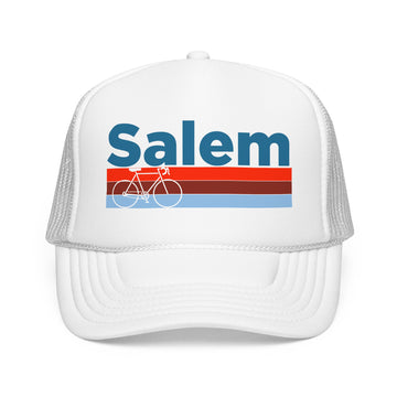 Buy white Salem, Oregon Trucker Hat - Foam Salem Bike Cap