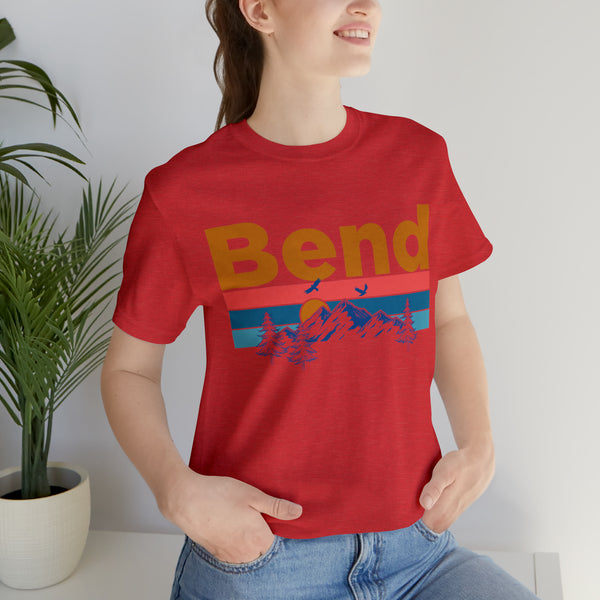 Bend, Oregon Shirt - Mountain Sunset Unisex Bend T-Shirt