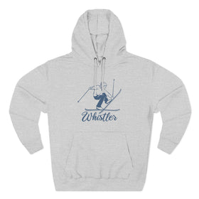 Premium Whistler, Canada Vintage Snow Ski Hoodie - 0