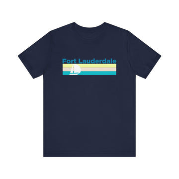 Buy navy Fort Lauderdale, Florida T Shirt - Sailboat Graphic Tee
