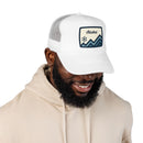 Alaska Retro Mountain Foam Trucker Hat — Vintage Snowflake-16