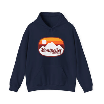Montpelier, Vermont Hoodie - Retro Ombre Unisex Montpelier Hoodie Sweatshirt