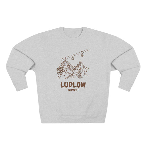 Premium Ludlow, Vermont Gondola Ski Mountain Sweatshirt