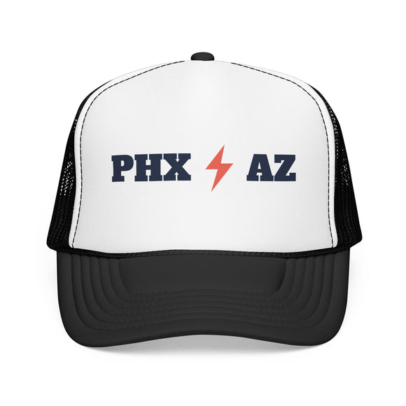 Phoenix, Arizona Retro Trucker Hat - Lightning Foam Cap