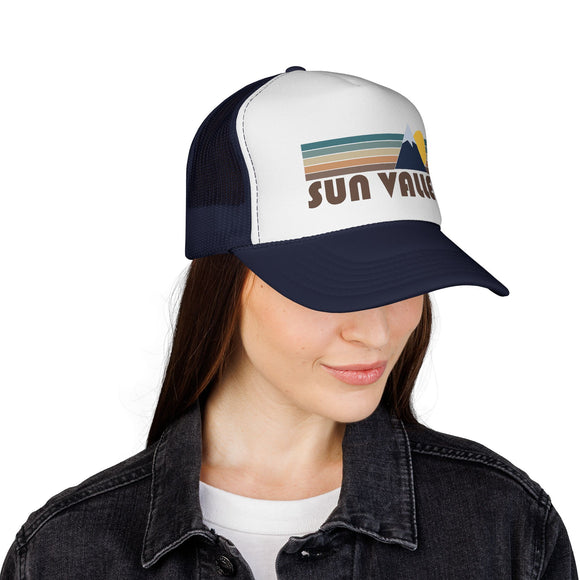 Sun Valley, Idaho Retro Mountains Trucker Hat - Vintage Style Sun Valley Cap