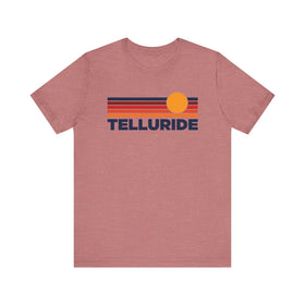 Telluride, Colorado T-Shirt Retro Sun Ombre Unisex Tee, Vintage Colorado Tee, Mountain Sun Telluride Tee, Colorado Souvenir Shirt