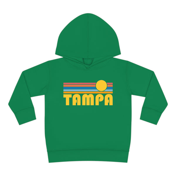 Tampa, Florida Toddler Hoodie - Retro Sunrise Unisex Tampa Toddler Sweatshirt