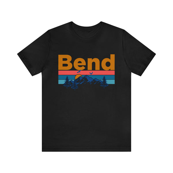 Bend, Oregon Shirt - Mountain Sunset Unisex Bend T-Shirt