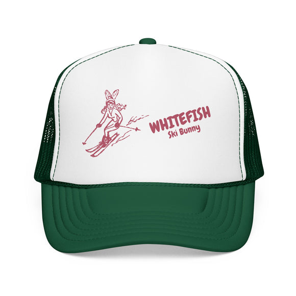 Whitefish, Montana Ski Bunny Foam Trucker Hat