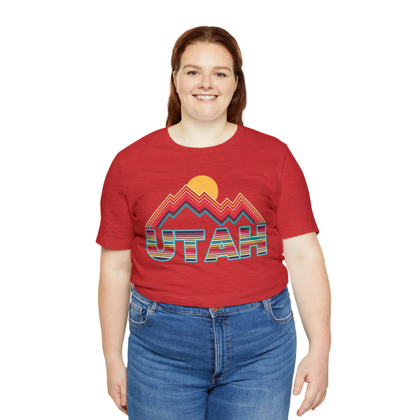 Utah T Shirt Retro Mountain - Unisex Utah Shirt