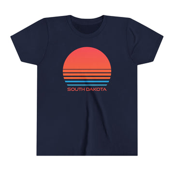 South Dakota Youth Shirt - Retro 80s South Dakota Kid's T-Shirt - 0