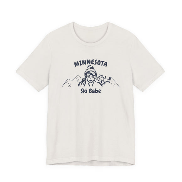 Minnesota Ski Babe T‑Shirt - Retro Skiing Graphic Tee