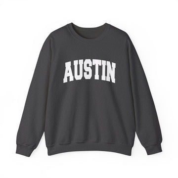 Buy dark-heather Austin, Texas Sweatshirt - Unisex Graphic Crewneck