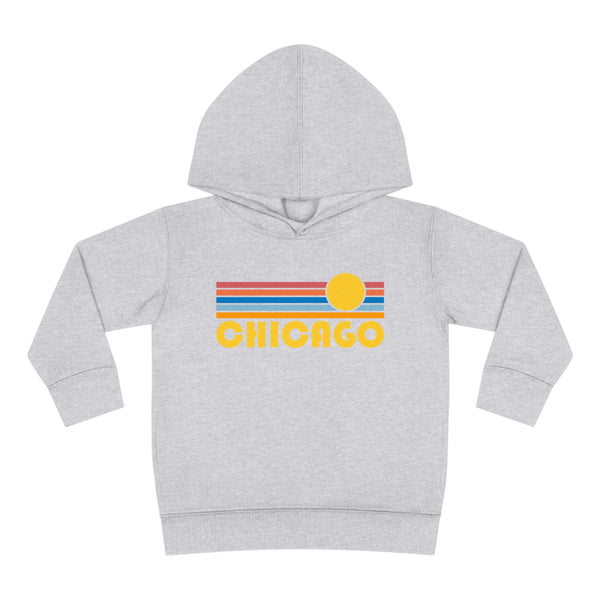 Chicago, Illinois Toddler Hoodie - Retro Sunrise Unisex Chicago Toddler Sweatshirt