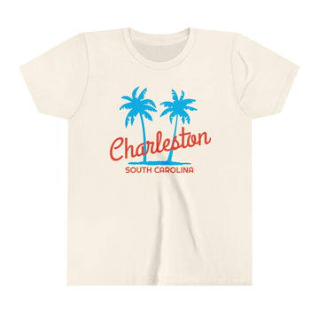 Buy natural Charleston, South Carolina Youth Shirt - Retro Palm Tree Charleston Kid's T-Shirt