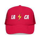 Los Angeles, California Retro Trucker Hat - Lightning Foam Cap-3