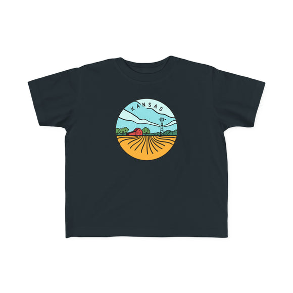 Kansas Toddler T-Shirt - Unisex Toddler Kansas Shirt