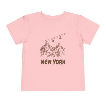 Buy pink New York Toddler T-Shirt — Vintage Gondola Ski Mountain Tee