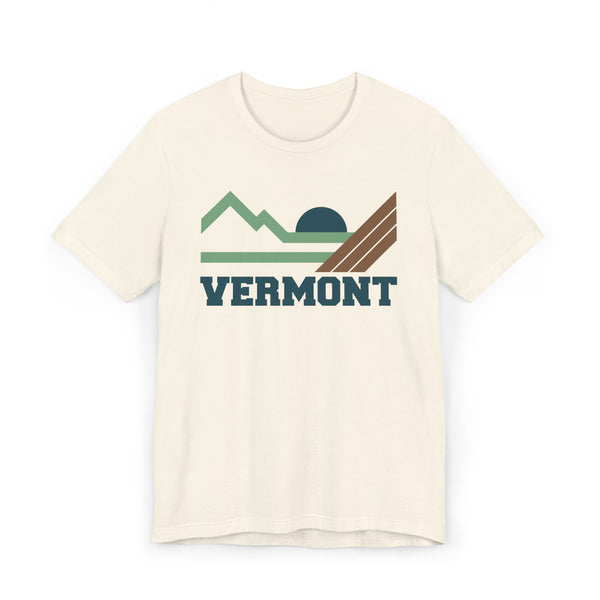 Vermont Retro Mountains Sunset T-Shirt | Vintage Vermont Tee