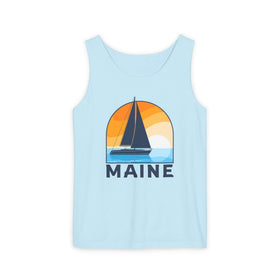 Buy chambray Maine Sailboat Tank Top | Comfort Colors 100% Cotton