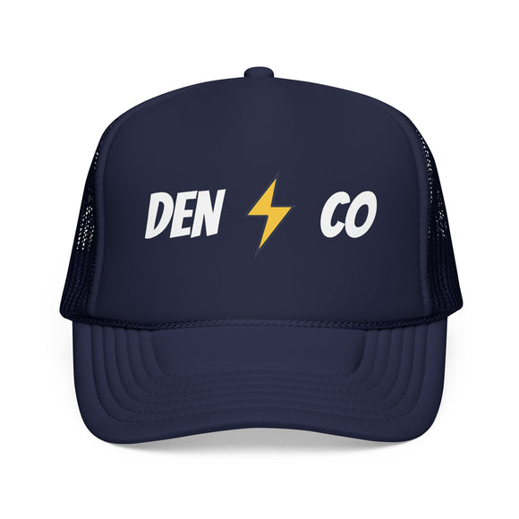 Denver, Colorado Retro Trucker Hat - Lightning Foam Cap