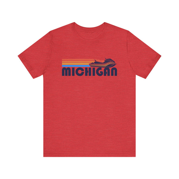 Michigan T Shirt - Retro Jetski PWC Graphic Tee