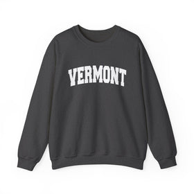 Buy dark-heather Vermont Sweatshirt - Unisex Graphic Crewneck