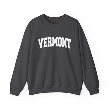 Buy dark-heather Vermont Sweatshirt - Unisex Graphic Crewneck