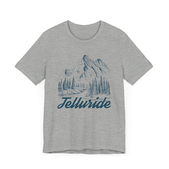 Telluride, Colorado Graphic Tee - Mountain Illustration Telluride T Shirt