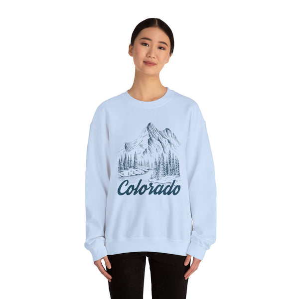 Colorado Sweatshirt - Mountain Illustration Graphic Crewneck