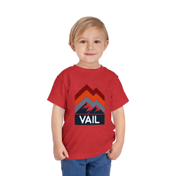 Vail, Colorado Toddler T-Shirt - Retro Palm Tree Toddler Vail Shirt