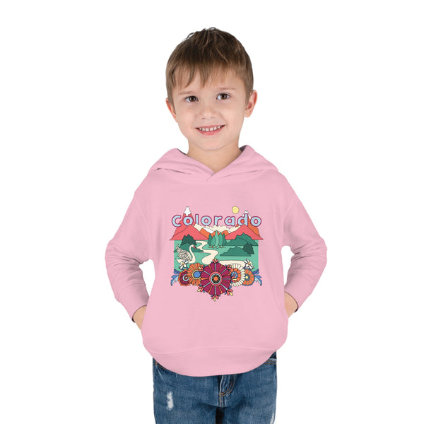 Colorado Toddler Hoodie - Boho Mountain Unisex Colorado Toddler Sweatshirt