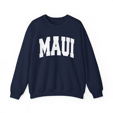 Buy navy Maui, Hawaii Sweatshirt - Unisex Graphic Crewneck