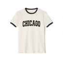 Chicago, Illinois Cotton Ringer Graphic Tee - Unisex Chicago T Shirt, Vintage Style Tee, Men's/Women's Tee-2